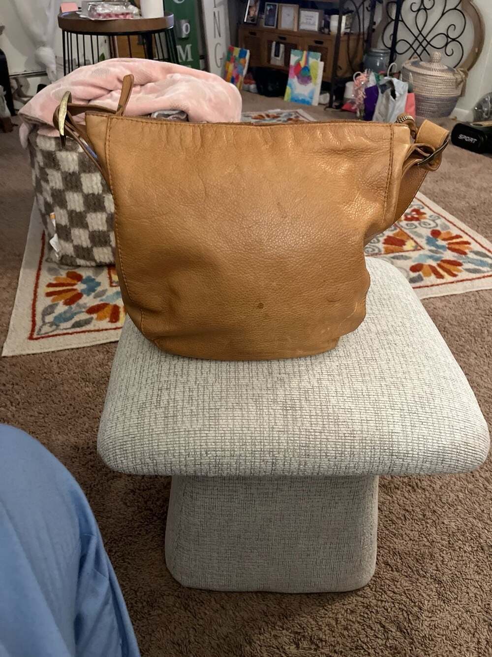 American Leather Co. Liberty Tan Leather Crossbody Bag